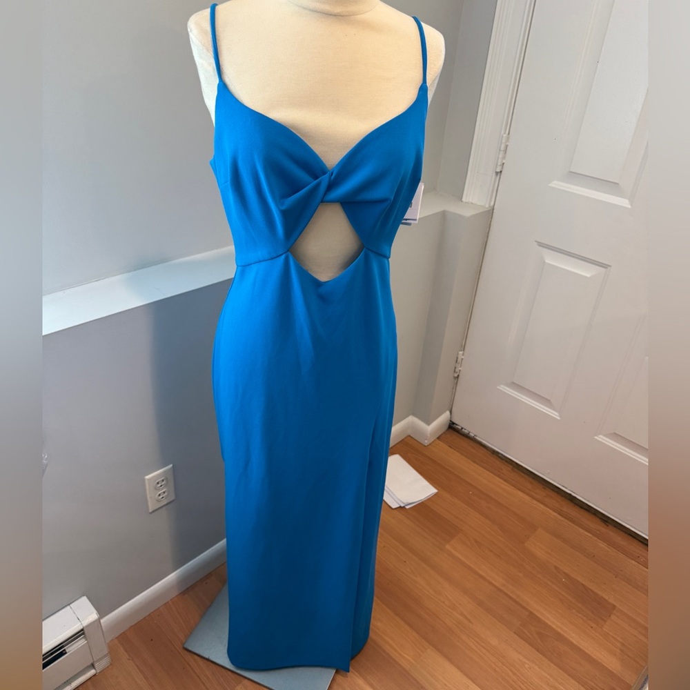 AQUA Blue Backless Sheath Dress with Cutout Design (7)